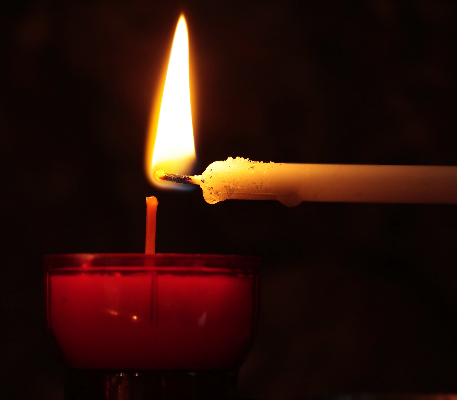 Lighting of candle